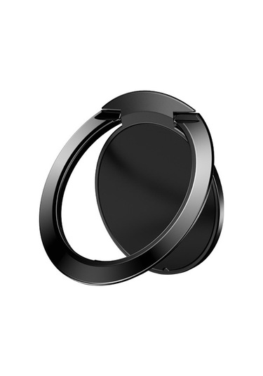 Voguecode Evrensel Ultra Ince Metal Yuvarlak Metal Parmak Yüzük Telefon Tutucu Stand Braketi Siyah Yok Havalandırma Q1b3mt