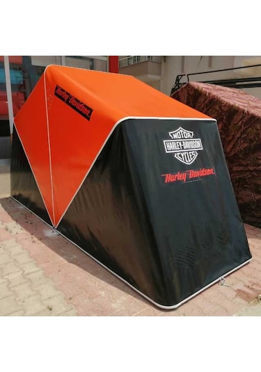 Portatif Motosiklet Garajı Branda Yanmaz Özellikli