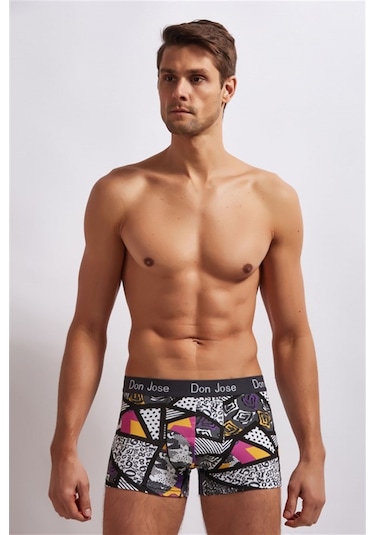 Josejuan 6'Lı Erkek Boxer Baskılı Koton Likralı 54502 - Xl