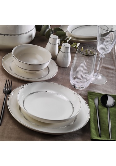 Aryıldız Bone Umbrella Platin 12 Kişilik 60 Parça Yemek Takımı