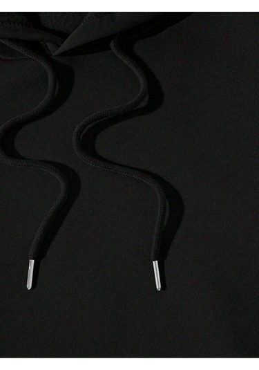 Coko Serisi Floral & Slogan Graphic Drawstring Hoodie