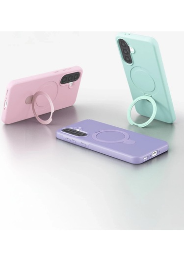 Özel Galaxy A26 Regal Magsafe Standlı Kapak - Turuncu Fırsat