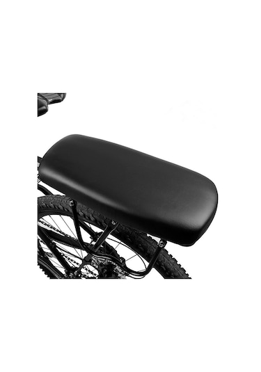 Bisiklet Arka Koltuk Bisiklet Mtb Dağ Bisikleti Pu Deri Yumuşak Rahat Yastık Bisiklet Arka Raf Siyah