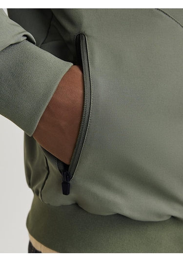 Jack & Jones Erkek Kapüşonlu Bomber Ceket - Perfect - 12270682 Agave Green Yeşil