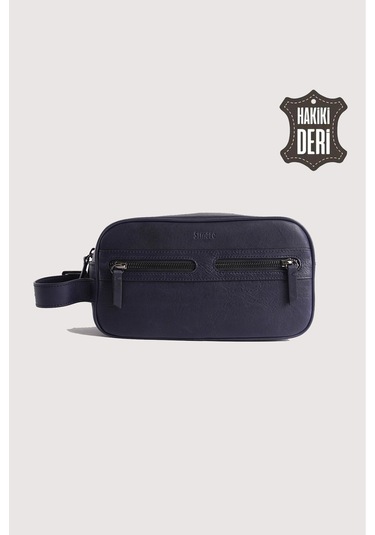 Hakiki Deri Erkek Takım Çantası Lacivert Smr8518 Lacivert