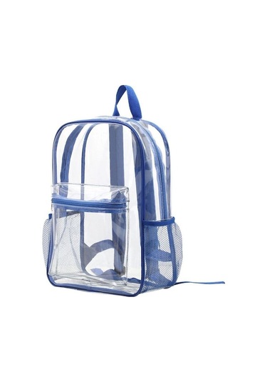 Novahub Büyük Kapasiteli Şeffaf Sırt Çantası Lüks Tasarımcı Görünür Pvc Sırt Çantası Black Siyah Siyah