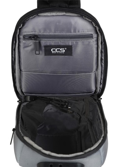 Ççs 31301 Tek Omuz Askılı Çapraz Göğüs Çantası Gri