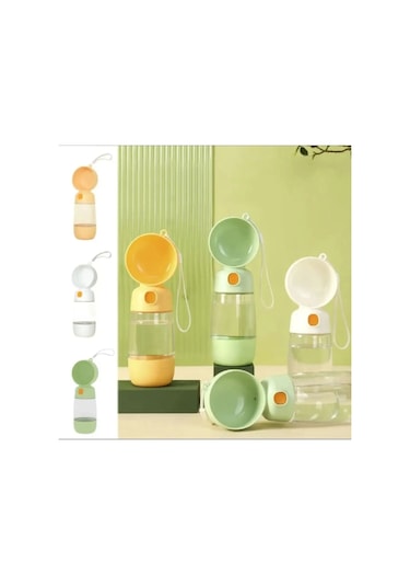 Pribor Evcil Hayvan 400+180 Ml Su Ve Mama Hazneli Taşınabilir Seyahat Suluğu