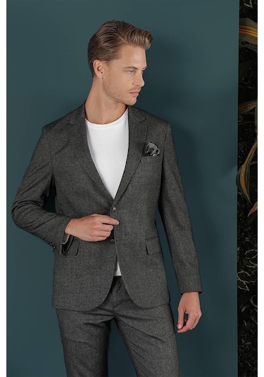 C 658 Slim Fit Siyah Spor Ceket Siyah