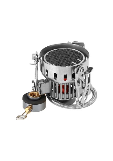 Ranyeek Kuru Dış Mekan Kamping Isıtıcı - Entegre Ateşleme Yok - Gri - 3500w Inframeri Isı Kaynağı, Paslanmaz Çelik, 225g Hafif Tasarım Gri