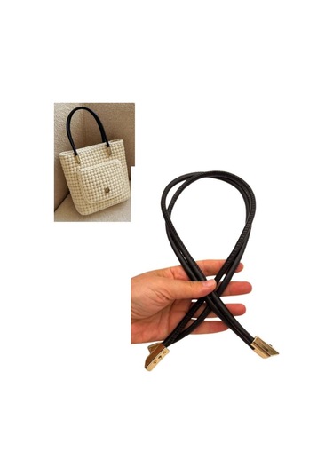 Çanta Aksesuar 60 Cm Siyah Renk Trend Model Çift Çanta Sapı