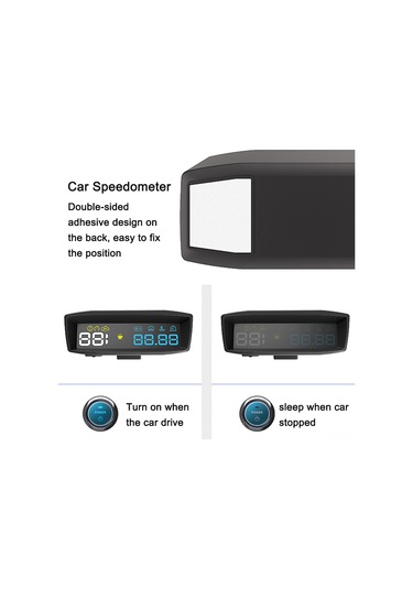 Geeksen Araç Hud Göstergesi: Hız, Kilometre Ve Su Sıcaklığı Görüntüleme