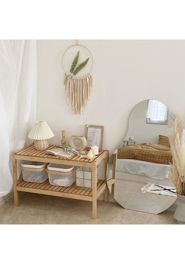 Çok Amaçlı Izgara Model Ahşap Komodin Ceviz