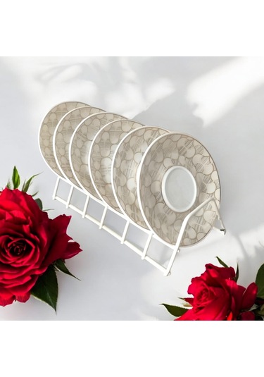 Fincan Düzenleyici -fincan Tabağı Organizeri 6 Bölmeli Fincan Tab