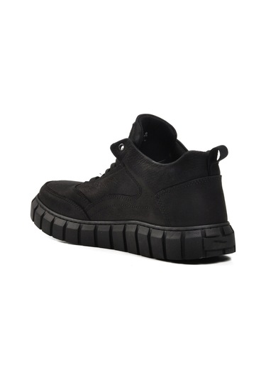 Siyah Nubuk Hakiki Deri Erkek Bot 240015 M Siyah Nubuk