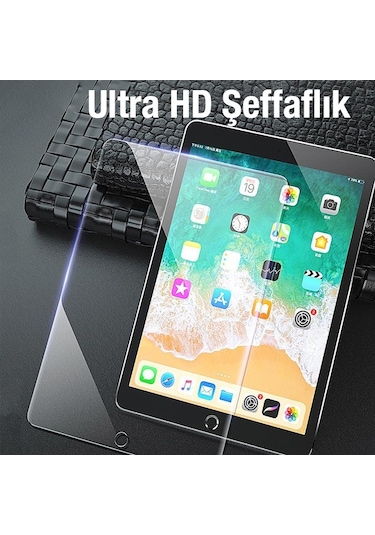 Ally Apple Uyumlu iPad  9.7 2018 - 2017 - Pro 9.7 - Air 2 - Air Tempered Cam E