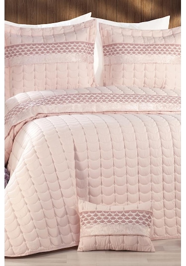 Colors Micro Çift Kişilik Yatak Örtüsü Pudra