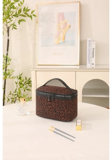 Anda Kadınlar İçin Leopar Desenli Kozmetik Düzenleyici 486421914