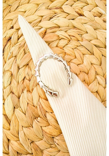 6 Adet Açık Gümüş Metal Nal Peçete Yüzüğü