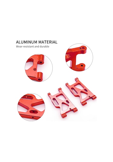 Xiyyadms Wltoys 1/14 144001 İçin Alüminyum Süspansiyon Kolu Ve Salıncak Kolu Yükseltme Seti Kırmızı