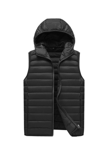 Erkekler İçin Kaz Tüyü Dolgulu Pamuklu Yelek, Sonbahar Ve Kış İç Yelek, Kolsuz Pamuklu Ceket, Ceket Gri