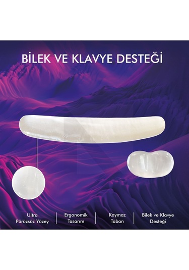 MP04 - Jel Mouse Ve Klavye Bilek Destek Pedi Ev Ofis Oyun