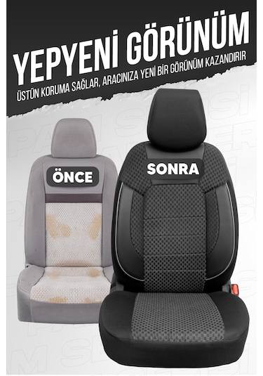 Pam Serisi Oto Koltuk Kılıfı Siyah