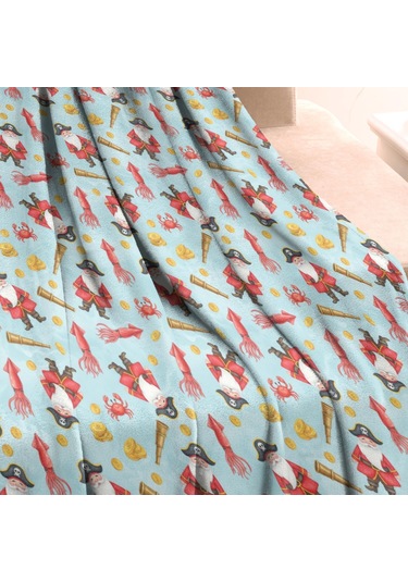 Noel Desenli Bebek Battaniyesi 40x30 İnç, Polar, Yumuşak, Hafif Ve Kalın Noel Korsan Baba Noel