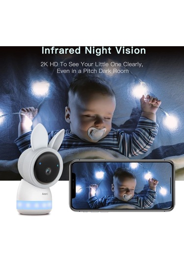 Arentı Wifi Bebek Video Monitörü, Gece Görüşlü - Eklenti Kamera