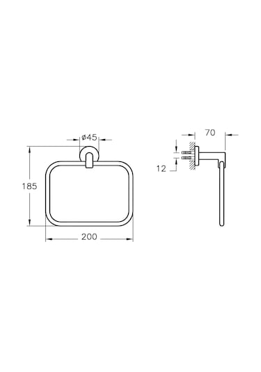 VitrA Minimax A44783 Halka Havluluk, Krom