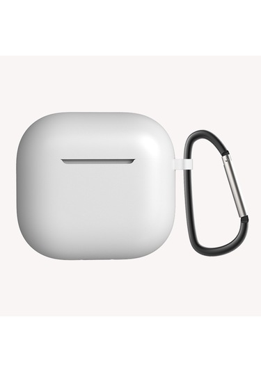 Noktaks -  Uyumlu  Airpods 4. Nesil - Kılıf Standart Silikon Kılıf - Beyaz T34261 Beyaz