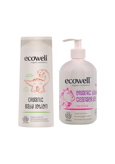 Ecowell Organik Bebe Losyonu + Organik Bebek Temizleme Jeli