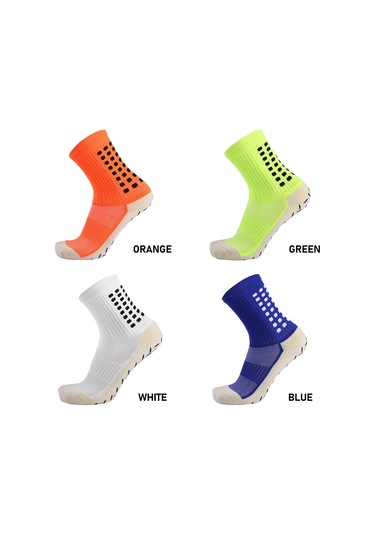 Youmex Erkek Spor Çorapları - Silikon Anti-s Kayıp - Nokta Desenli - Ter Emici - Nem Tutucu - Orta Boy - Comfort Fit - Tek Boyut Beyaz Beyaz