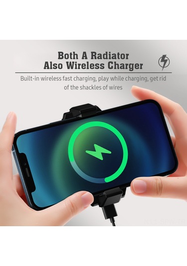 Maiyame Telefon Soğutucu Klip İle Hızlı Kablosuz Şarj - Portatif Fanlı Soğutma, Hafif Ve Sessiz İşlevi