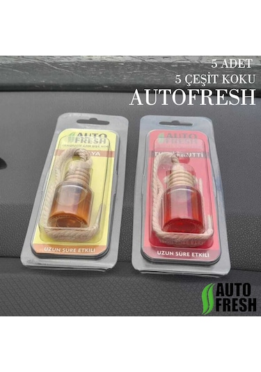 Cam Şişe Oto Araba Kokusu Ipli Dekoratif Koku