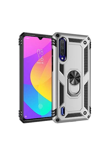 Xiaomi Mi A3 Kılıf Zore Vega Kapak Gri
