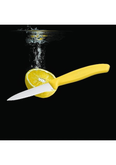 Victorinox 6.7636.L118 8 CM Tırtıklı Soyma Bıçağı Sarı