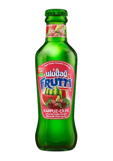 Uludağ Frutti Karpuz Çilek Aromalı Maden Suyu 200 Ml X 24 Adet