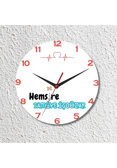 Annelere Özel Tasarımlı Duvar Cam Saati Beyaz