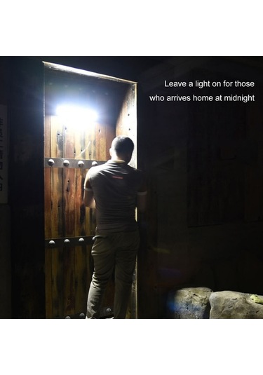 Moly Güneş Enerjili Duvar Lambası, İnsan Algılama, 3 Mod, 8-10m Mesafe, Ip44 Su Geçirmez, 42 Led Siyah Siyah