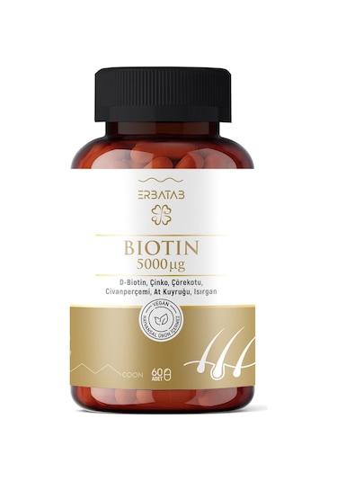 Erbatab Biotin Takviye Edici Gıda 60 Kapsül