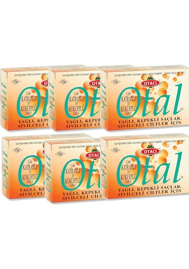 Otacı Otal Çam Katranlı-Kükürtlü Katı Sabun 80 G x 6