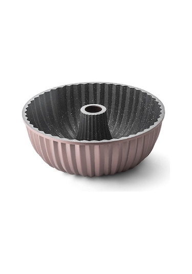 Emsan Griss Hardstone Döküm Kek Kalıbı Golden Pink 24 CM