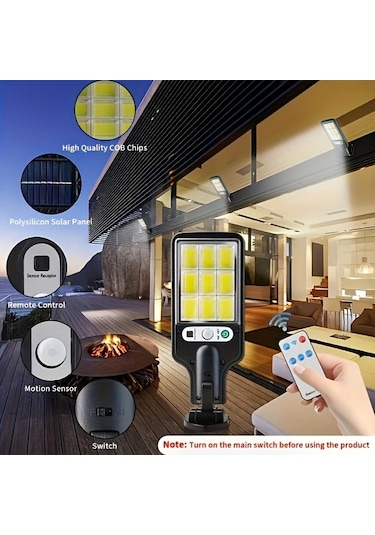 Xuweiwei 4 Adet Hareket Sensörlü Güneş Enerjili Led Duvar Lambası Ip44 180 Derece Bahçe Veranda Aydınlatma Mat Siyah Uzaktan Kumandalı Ahşap