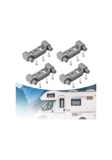 Trendooze 4 Parça Karavan Kapı Mandalı Tasarruflu Montaj 5,3 Cm X 2,5 Cm