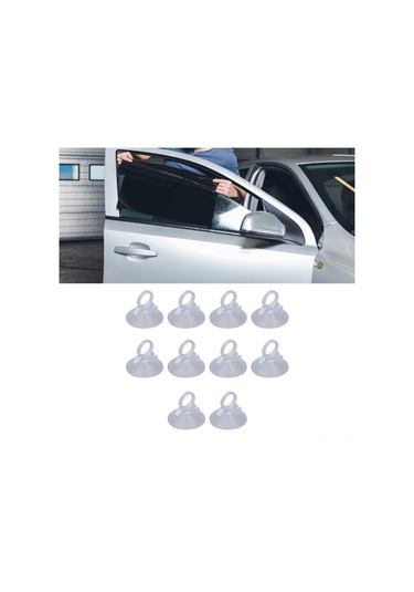 Lemestar Güçlü Tutuculu Pvc Transparan Çekme Çemberli Süspansiyon Cup, Güneş Panelleri, Araç Camı Ve Seramikler İçin 10 Adet Paket