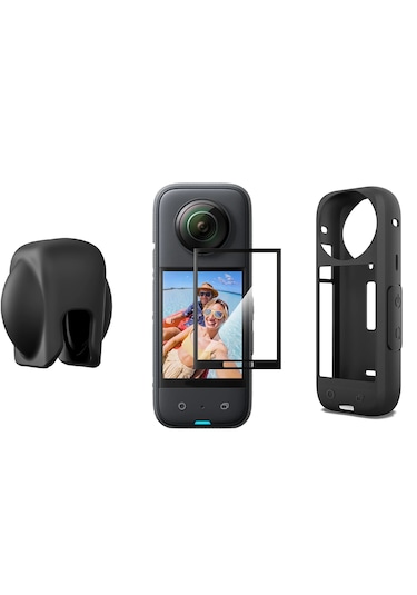 Teknoroket Insta360 X4 Silikon Kılıf , Lens Cap , Ekran Koruyucu