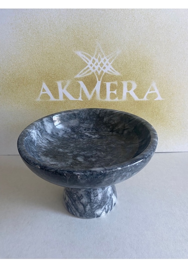 Akmera Home Mermer Ayaklı Sunumluk Gri