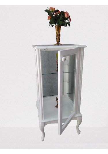 Bengimobilya Gümüşlük Kare Model 98 Cm Parlak Beyaz Boya Kayın Lükens Aslan Ay