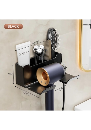 Fön Makinesi Askısı, Saç Kurutma Makinesi Tutacağı , Banyo Düzenleyici Diğer